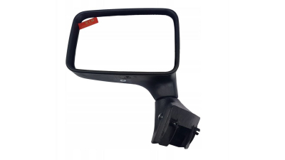 Oglinda exterioara Fiat 126 P 09.72-09.2000 partea stanga Best Auto Vest crom plana carcasa neagra reglare manuala fara incalzire, Model BIS