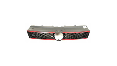 Grila radiator VW Polo (6R), 08.2009-12.2017, negru, cu dunga rosie, 6R0853651R, 953305-5