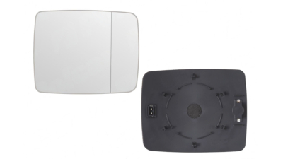 Geam oglinda exterioara cu suport fixare Mercedes Clasa G (W461/463) 1997-2012, Dreapta, incalzita; geam asferic; cromat, View Max