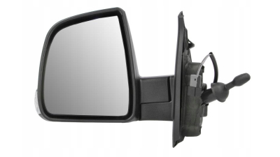 Oglinda usa exterioara FIAT DOBLO (263), 01.2015-, View Max, partea stanga, regl. manuala; carcasa grunduita; sticla convexa; 8 gauri / 2 pini; cu semnalizare