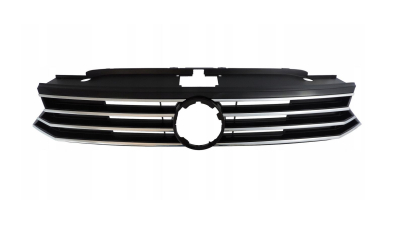 Grila radiator, masca fata Vw Passat (B8), 08.2014-, parte montare centrala, crom/negru, 95D305, Aftermarket