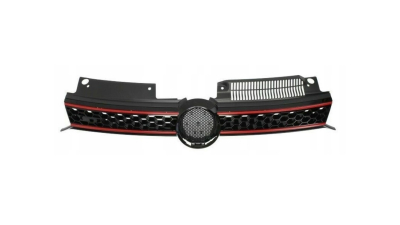 Grila radiator VW Golf 6 (1L), 10.2008-2013, cu dunga rosie, 5K0853651C, 951805-1 pentru modelul GTI