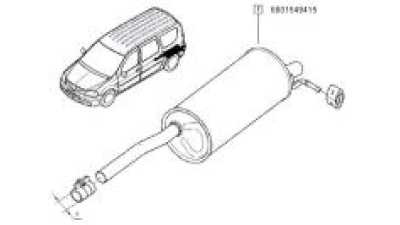 Toba finala Dacia Logan mcv/ van 1.4/ 1.6 6001549415 Asam