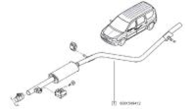 Toba intermediara Dacia Logan mcv/ van 1.4/ 1.6 6001549412 Asam
