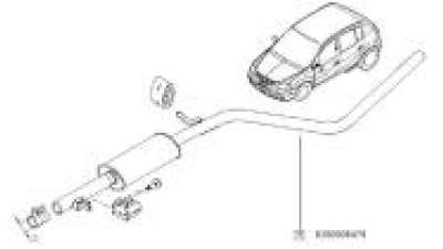 Toba intermediara Dacia Sandero 1.4/ 1.6 8200906479 Asam