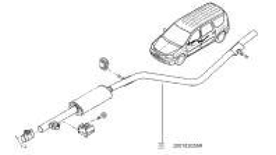 Toba intermediara Dacia Logan pik-up/ van 1.6 16v 200102056R Asam