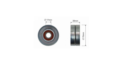 Rola intindere curea Chrysler Voyager 4 (Rg, Rs), 09.1999-12.2008; Jeep Cherokee (Kj), 03.2001-01.2008, DEXWAL 31444