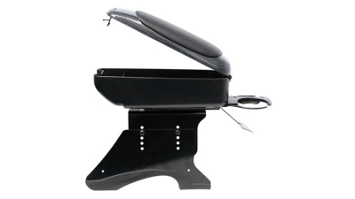 Cotiera auto universala Carpoint carbon, tapitata cu vinil negru