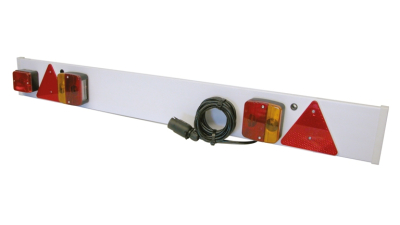 Bara remorca auto Carpoint cu lampi, cablu de 9m, fisa remorca si lampa ceata , 120x12cm