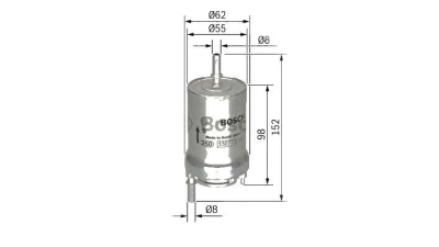 Filtru combustibil BOSCH 0450905925  Vw Golf Plus (5M1, 521) Golf 5 (1K1) Jetta 3 (1K2) New Beetle (9C1, 1C1) Caddy 3 Caroserie (2Ka, 2Kh, 2Ca, 2Ch) Caddy 3 Combi (2Kb, 2Kj, 2Cb, 2Cj) New Beetle
