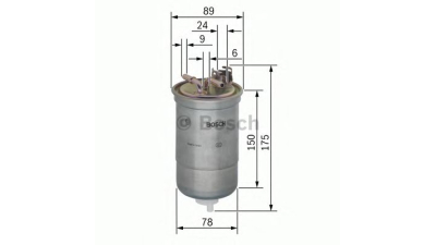 Filtru combustibil BOSCH 0450906267  Vw Passat (32B) Lt 40-55 1 Platou / Sasiu (293-909) Lt 40-55 1 Caroserie (291-512) Passat Variant (32B) Passat (3A2, 35I) Lt 28-35 1 Platou / Sasiu (281-363) Passa