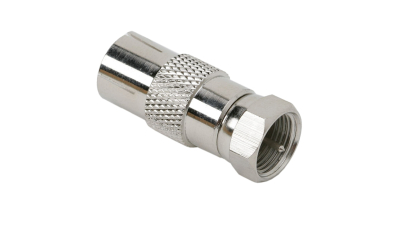 Adaptoare F / TV coax fisa F - soclu TV coax, set 5 buc
