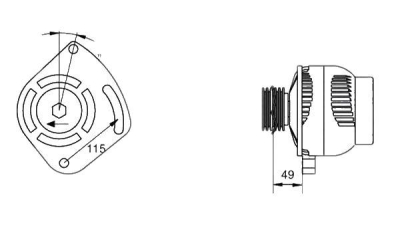 Alternator (fara piesa veche la schimb)  MAGNETI MARELLI Fiat Marea Weekend (185) Y (840A) Punto Van (188Ax) Punto Cabriolet (176C) Palio (178Bx) Marea (185) Doblo Cargo (223) Doblo (119) Bravo 1 (182