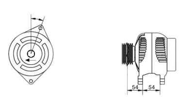 Alternator (fara piesa veche la schimb)  MAGNETI MARELLI Fiat Multipla (186) Punto (188) Punto Van (188Ax) Stilo (192) Marea (185) Marea Weekend (185) Stilo Multi Wagon (192) Musa (350) Lybra (839Ax) 