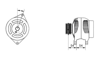 Alternator (fara piesa veche la schimb)  MAGNETI MARELLI Fiat Palio Weekend (178Dx) Strada (178E) Doblo Cargo (223) Doblo (119) Stilo Multi Wagon (192)
