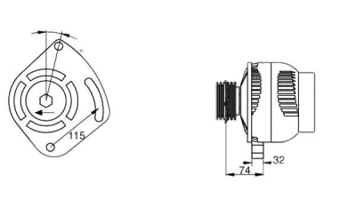 Alternator (fara piesa veche la schimb)  MAGNETI MARELLI Fiat Doblo Cargo (223) Palio Weekend (178Dx) Bravo 1 (182) Brava (182) Punto (176) Doblo (119)