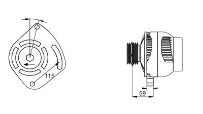 Alternator (fara piesa veche la schimb)  MAGNETI MARELLI Fiat Doblo (119) Strada (178E) Ypsilon (843) Idea Seicento (187) Panda (141A) Panda (169) Doblo Cargo (223) Punto Van (188Ax)