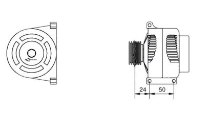 Alternator (fara piesa veche la schimb)  MAGNETI MARELLI Fiat Panda (169) Ypsilon (843) Punto (188) Punto / Grande Punto (199) Stilo (192) Musa (350) Idea