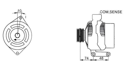 Alternator (fara piesa veche la schimb)  MAGNETI MARELLI Ford Focus (Daw, Dbw) Focus 2 Limuzina (Da) Fusion (Ju) Focus Limuzina (Dfw) Focus Combi (Dnw) C-Max (Dm2) Fiesta 5 (Jh, Jd) Focus 2 (Da) Foc