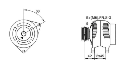 Alternator (fara piesa veche la schimb)  MAGNETI MARELLI Volvo S40 2 (Ms) Kuga 1 3 (Bk) 3 Limuzina (Bk) C30 C70 2 Cabriolet V50 (Mw) Fusion (Ju) Focus 2 (Da) Focus 2 Limuzina (Da) Focus C-Max Fies