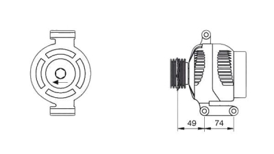 Alternator (fara piesa veche la schimb)  MAGNETI MARELLI Ford Mondeo 3 Combi (Bwy) Mondeo 3 Limuzina (B4Y) Mondeo 3 (B5Y)