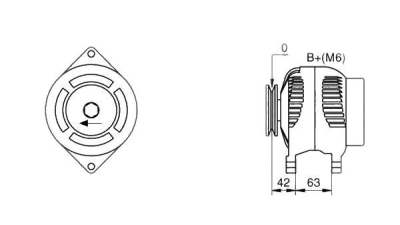 Alternator (fara piesa veche la schimb)  MAGNETI MARELLI Daewoo Matiz (Klya)