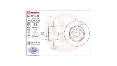 Disc frana Saab Saab 900, 9-3, 9-5, 2.3t, BREMBO