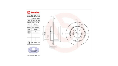 Disc frana Mitsubishi Mitsubishi Carisma, Space Star, Volvo S40 1, V40, BREMBO