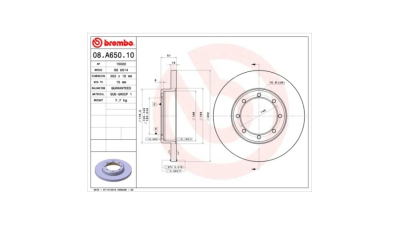 Set discuri frana BREMBO 08A65010