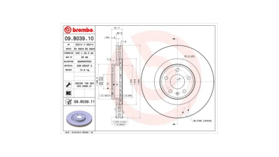 Set discuri frana Audi A4 (8k2, B8), 08.2007-12.2015, A4 Avant (8k5, B8), 11.2007-12.2015, A5 (8t3), 06.2007-01.2017, A5 Convertible (8f7), 02.2009-01.2017, A5 Sportback (8ta), 07.2007-01.2017, Q5 (8rb), 11.2008-12.2017, BREMBO 09B03911