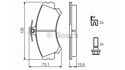 Set placute frana BOSCH 0986424371 fata Volvo V40 Combi (Vw) Carisma (Da) Colt 6 (Z3A, Z2A) Carisma Limuzina (Da) Colt Czc Cabriolet (Rg) Space Star (DgA) Forfour (454) S40 1 (Vs) Impian