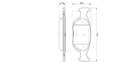 Set placute frana BOSCH 0986424544 fata Fiat Punto Van (176L) Punto Cabriolet (176C) Y (840A) Punto (188) Punto (176)