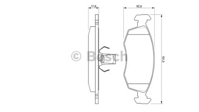 Set placute frana BOSCH 0986424554 fata Fiat Palio (178Bx) Palio Weekend (178Dx) Strada Pick-Up (178E) Punto (188) Doblo (119) Albea (178) Doblo Cargo (223)
