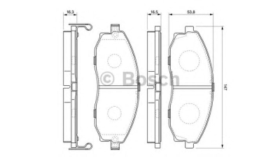 Set placute frana BOSCH 0986424670 fata Hyundai H-1 / Starex H-1 Caroserie