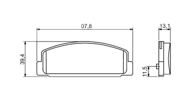 Set placute frana BOSCH 0986424817 spate Mazda 6 Hatchback (Gh) 6 Combi (Gh) 626 5 (Gf) 626 5 Hatchback (Gf) Premacy (Cp) 626 5 Station Wagon (Gw) 6 (Gh) 6 (Gg) 323 S 6 (Bj) 323 F 6 (Bj) 6 Station W