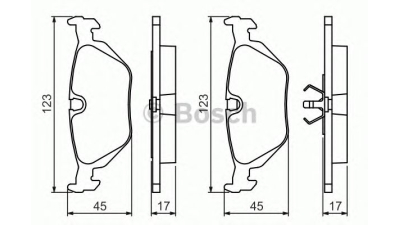 Set placute frana BOSCH 0986460964 spate Bmw Z3 (E36) 3 Compact (E36) 3 Touring (E36) Z3 Cupe (E36) 3 Cabriolet (E36) 3 (E36)