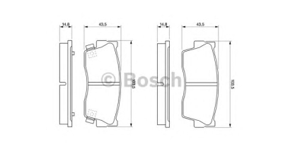  Set placute frana punte fata Bosch 0986461750 Suzuki Grand Vitara 1 (Ft), 03.1998-08.2006, Vitara (ET/TA) 1988-1999; Suzuki X-90, 1995-1997