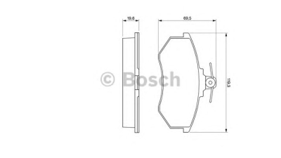 Set placute frana BOSCH 0986466700 fata Vw Corrado (53I) 100 (44, 44Q, C3) 100 (4A, C4) 100 Avant (44, 44Q, C3) Quattro (85)