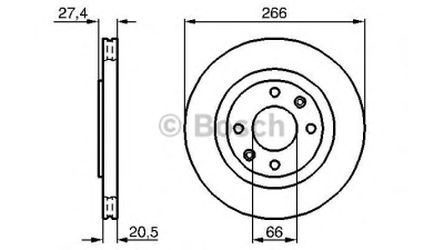 Disc frana BOSCH 0986478268 fata Citroen Berlingo Caroserie (M) Berlingo (Mf)