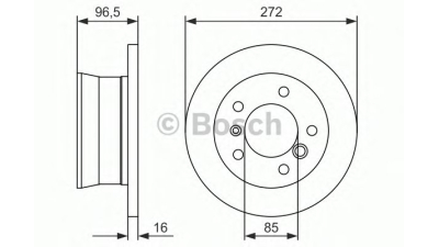 Disc frana BOSCH 0986478433 spate Mercedes-Benz Sprinter 3-T Platou / Sasiu (903) Sprinter 3-T Caroserie (903) Sprinter 4-T Caroserie (904) G-Modell (W 463) Lt 28-46 2 Platou / Sasiu (2Dc, 2Df, 2Dg, 