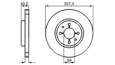 Disc frana BOSCH 0986478515 fata Fiat Palio Weekend (178Dx) Punto (176) Marea Weekend (185) Punto (188) Marea (185) Doblo Cargo (223) Strada Pick-Up (178E) Tempra S.W. (159) Dedra (835) Tipo (160) Pun