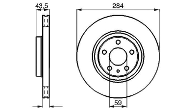 Disc frana BOSCH 0986478521 fata Fiat Doblo Microbus (152, 263) Combo Platou / Sasiu Doblo Caroserie Inchisa/Combi (263) Combo Caroserie Inchisa/Combi (X12) Gtv (916C) Gt (937) 164 (164) Spider (916S)