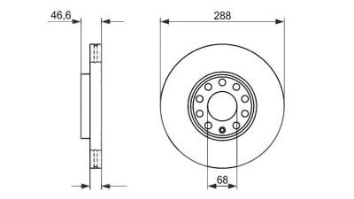 Disc frana BOSCH 0986478546 fata Audi A6 Avant (4A, C4) A6 (4B2, C5) A6 Avant (4B5, C5) A6 (4A, C4) A4 Cabriolet (8H7, B6, 8He, B7) Passat (3B2) Passat Variant (3B5) A4 Avant (8D5, B5) Exeo (3R2) Exeo