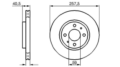 Disc frana BOSCH 0986478639 fata Lancia Dedra (835) Bipper Tepee Musa (350) Ypsilon (312, 846) Dedra Sw (835) Stilo (192) Qubo (225) Ypsilon (843) Fiorino Caroserie Inchisa/Combi (225) Bipper (Aa) Ide