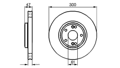Disc frana BOSCH 0986478743 fata Renault Laguna 2 Grandtour (Kg0/1) Laguna 2 (Bg0/1)