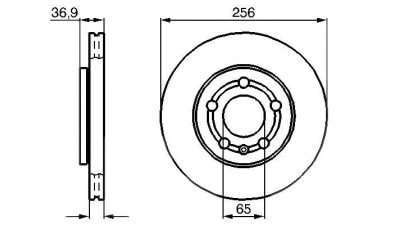 Disc frana BOSCH 0986478853 fata Skoda Rapid (Nh3) Octavia Combi (1U5) Rapid Spaceback (Nh1) Roomster (5J) Roomster Praktik (5J) Fabia Limuzina (6Y3) Fabia Combi (Nj5) Fabia Praktik Fabia Combi (6Y5) 