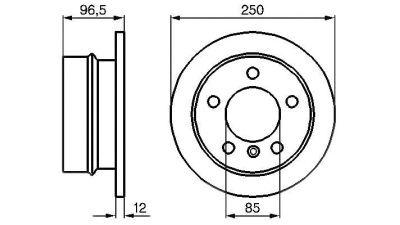 Disc frana BOSCH 0986478863 spate Vw Lt 28-46 2 Caroserie (2Da, 2Dd, 2Dh) Lt 28-46 2 Platou / Sasiu (2Dc, 2Df, 2Dg, 2Dl, 2Dm) Lt 28-35 2 Bus (2Db, 2De, 2Dk) Sprinter 4-T Platou / Sasiu (904) Sprint
