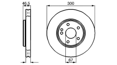 Disc frana BOSCH 0986478876 fata Mercedes-Benz Clc-Class (Cl203) C-Class (W203) C-Class T-Model (S203) C-Class Cupe (Cl203) Clk (C208) Clk (C209) Clk Cabriolet (A208) E-Class Combi (S210) E-Class (W21