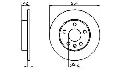 Disc frana BOSCH 0986478884 spate Opel Meriva B Meriva Astra H Combi (L35) Astra H Twintop (L67) Astra H Limuzina (L69) Astra H Caroserie (L70) Zafira B (A05) Astra H Gtc (L08) Zafira A (F75) Zafira B