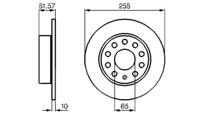 Disc frana BOSCH 0986479099 spate Skoda Octavia (1Z3) Octavia (5E3) Toledo 3 (5P2) Leon St (5F8) Leon Sc (5F5) Octavia Combi (5E5) Yeti (5L) Caddy 3 Caroserie (2Ka, 2Kh, 2Ca, 2Ch) Caddy 3 Combi 